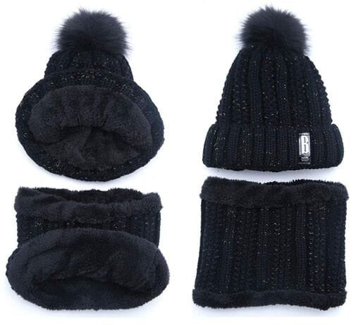 Women's  Winter Soft Warm 1 Set Snow Proof Ball Cap / Woolen Beanie Cap with Scarf