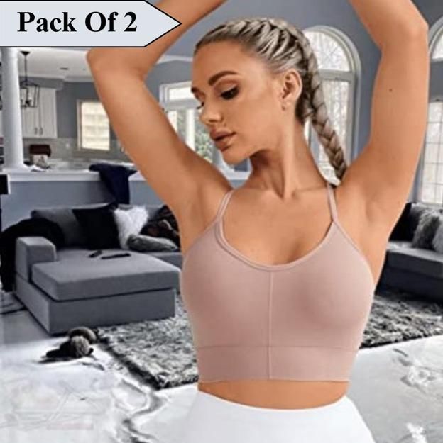 Sports Bra with Removable Padding(Pack Of 2)